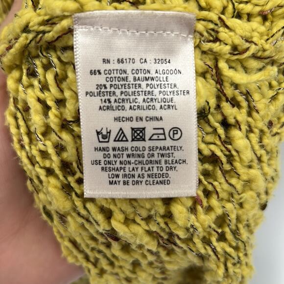 Moth Anthropologie Julliet Open Weave Knit Sweater - Yellow & Brown - Medium - Picture 5 of 8